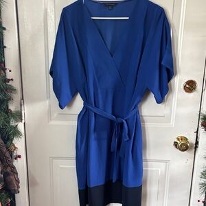 Tommy Hilfiger Blue and Black Midi Dress